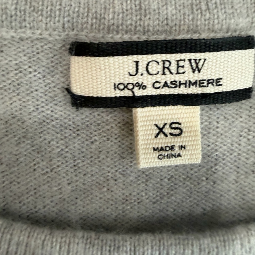J. Crew women's 100% cashmere sweater short sleeve Gray color XS - Picture 2 of 5